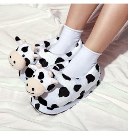 Womens Soft Plush House Slippers Womens Flip Warm Men Plush Shoes Soft House Slippers For Womens Flop Slippers White $11.01 S...