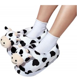 Womens Soft Plush House Slippers Womens Flip Warm Men Plush Shoes Soft House Slippers For Womens Flop Slippers White $11.01 S...