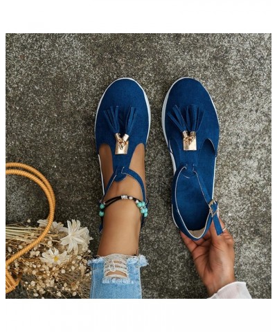 Women Platform Sandals Wedges Sandals For Women Casual Platform Heels Sandals Women Heeled Sandals For Women Blue-e $10.04 At...