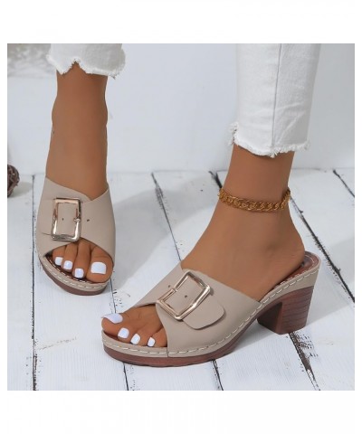 Flip Flops For Women Beach Wide Womens Cloud Slippers Sandals Women'S Slides Sandles Women Sandals Comfortabl Khaki 6 $9.87 S...