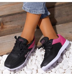 Fashion Women Outdoor Mesh Lace-Up Sports Shoes Runing Breathable Shoes Sneakers Z-03 Black $14.25 Athletic Shoes