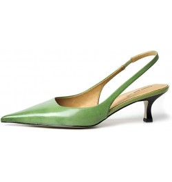 Women's Mid Kitten Heel Slingback Sandal Pointy Toe Sexy Pumps Comfortable Dress Party Walking Shoes Size 4-15 US Green $49.4...