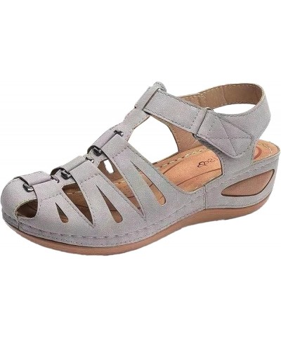 wedge sandals for women summer, Women's Wedge Heel Flip Flops Multicolor Embroidered Sandals Slippers Z 11-grey $10.50 Fashio...