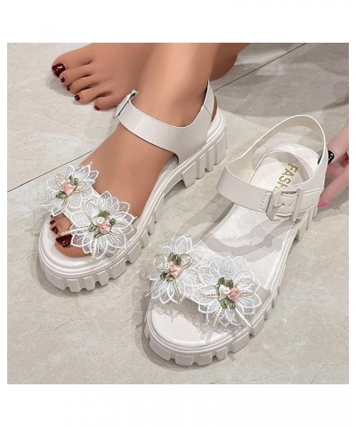 Slide Sandals Adjustable Chunky Block Heels Women's Athletic Outdoor Sandals Casual Braided Strappy Wh1 $19.19 Athletic Shoes