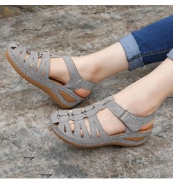 wedge sandals for women summer, Women's Wedge Heel Flip Flops Multicolor Embroidered Sandals Slippers Z 11-grey $10.50 Fashio...