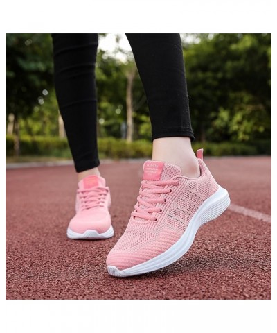 Slip on Sneakers Solid Color Flat Comfortable Lightweight Running Shoes Sneakers Z 12-pink $15.74 Athletic Shoes