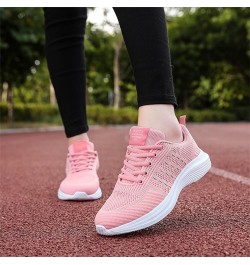 Slip on Sneakers Solid Color Flat Comfortable Lightweight Running Shoes Sneakers Z 12-pink $15.74 Athletic Shoes