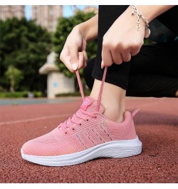 Slip on Sneakers Solid Color Flat Comfortable Lightweight Running Shoes Sneakers Z 12-pink $15.74 Athletic Shoes