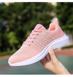 Slip on Sneakers Solid Color Flat Comfortable Lightweight Running Shoes Sneakers Z 12-pink $15.74 Athletic Shoes