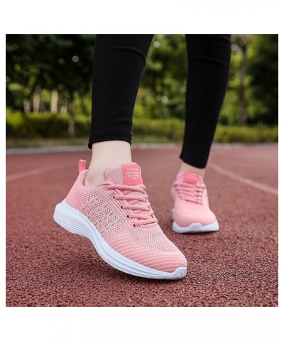 Slip on Sneakers Solid Color Flat Comfortable Lightweight Running Shoes Sneakers Z 12-pink $15.74 Athletic Shoes