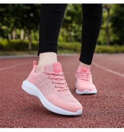 Slip on Sneakers Solid Color Flat Comfortable Lightweight Running Shoes Sneakers Z 12-pink $15.74 Athletic Shoes