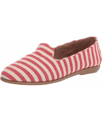 Women's Betunia Slip-on Loafer Red Stripe $16.50 Loafers & Slip-Ons