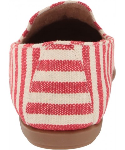 Women's Betunia Slip-on Loafer Red Stripe $16.50 Loafers & Slip-Ons