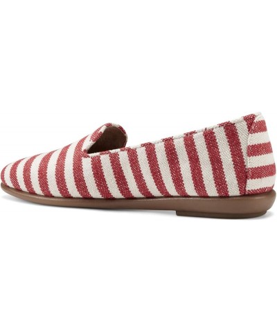 Women's Betunia Slip-on Loafer Red Stripe $16.50 Loafers & Slip-Ons