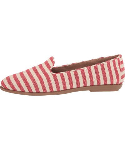 Women's Betunia Slip-on Loafer Red Stripe $16.50 Loafers & Slip-Ons