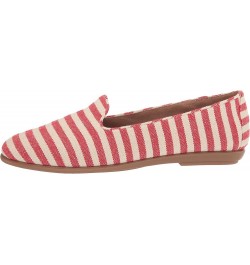 Women's Betunia Slip-on Loafer Red Stripe $16.50 Loafers & Slip-Ons