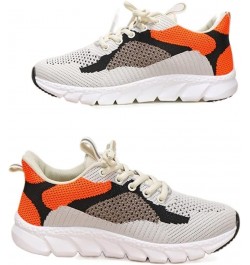 Fashion Breathable Students Sneakers Luxury Women Running Shoes Female Comfortable Women Sport Shoes Flat Shoes White Orange ...