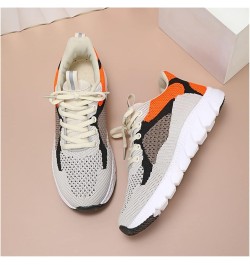 Fashion Breathable Students Sneakers Luxury Women Running Shoes Female Comfortable Women Sport Shoes Flat Shoes White Orange ...