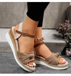 White Platform Sneakers Wedges Women Dressy Women Sexy 6 Inch High Heels Stiletto Platform Pumps Lace Up Sandals Heele Khaki-...