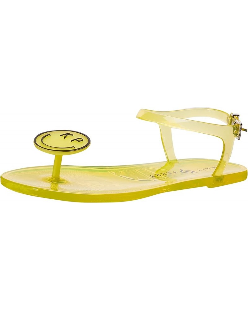 Shoes Women's The Geli Flat Sandal Smiley Face Yellow $18.92 Sandals