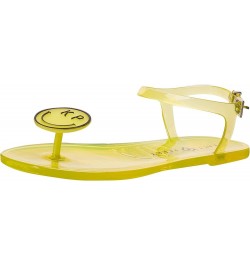 Shoes Women's The Geli Flat Sandal Smiley Face Yellow $18.92 Sandals