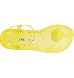 Shoes Women's The Geli Flat Sandal Smiley Face Yellow $18.92 Sandals