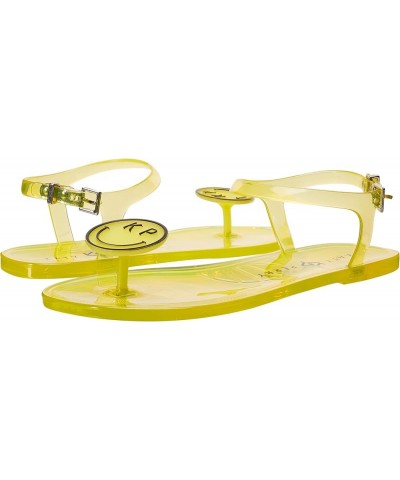 Shoes Women's The Geli Flat Sandal Smiley Face Yellow $18.92 Sandals