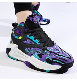 Men's Basketball Shoes Unisex Fashion Sneakers Outdoor Anti Slip Sports Running Shoes Cushioning Workout Shoes for Fitness Bl...