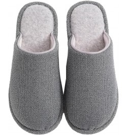 Women's Memory Foam Slippers Indoor Slippers Linen Comfortable Bedroom Home Shoes Elegant Autumn Navy $9.18 Slippers