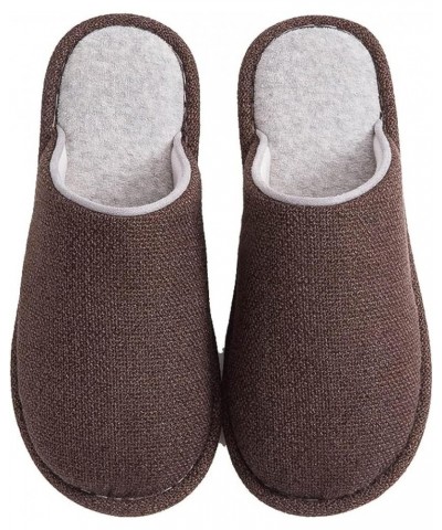 Women's Memory Foam Slippers Indoor Slippers Linen Comfortable Bedroom Home Shoes Elegant Autumn Navy $9.18 Slippers