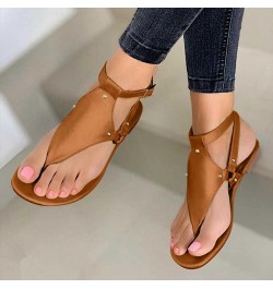 Ankle Strap Sandals for Women, Clip Toe Ankle Buckle Flats Sandals Casual Dressy Womens Sandals, Black Sandals Women Comforta...