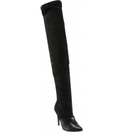 Women's Thigh High Faux Suede Pointed Toe Stretchy High Heel Dress Boots(141G-1) (6, Black) $29.85 Boots