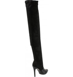 Women's Thigh High Faux Suede Pointed Toe Stretchy High Heel Dress Boots(141G-1) (6, Black) $29.85 Boots