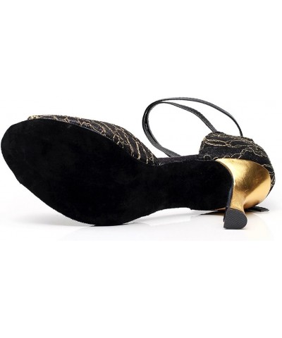 Women's Peep Toe Sandals Latin Salsa Tango Practice Ballroom Dance Shoes with 2.75" Heel Black $38.28 Athletic Shoes