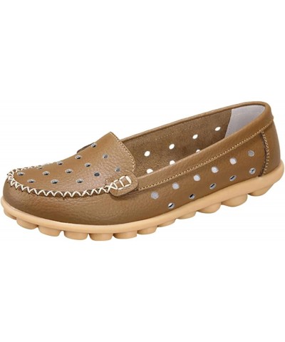 Women's Shoes Ballet Flats with Arch Support Ballet Flats Red Flats Khaki $12.73 Loafers & Slip-Ons