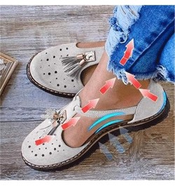 Sandals for Women Dressy Summer Flats Roman Shoes Closed Toe Slip On Strap Buckle Comfort Fashion Suede High Heels Dress Sand...