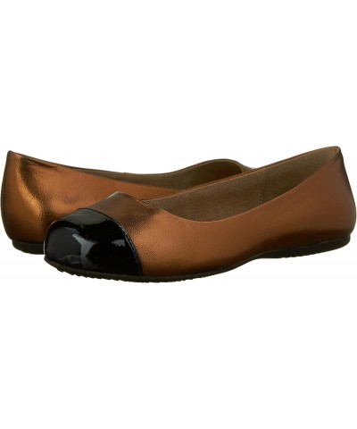 Women's Napa Ballet Flat,Bronze/Black,7 M US $18.43 Flats