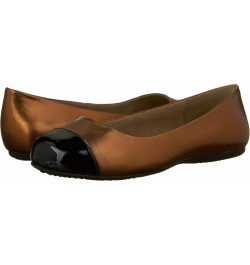 Women's Napa Ballet Flat,Bronze/Black,7 M US $18.43 Flats