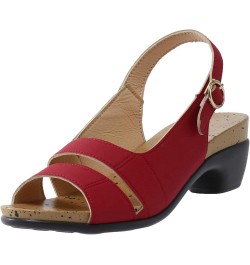 Womens Designer Sandals Size 8 Women Sandals for Women Elegant Comfortable Open Toe Low Chunky Heel Sandals (Red, 8) 7 Red $1...