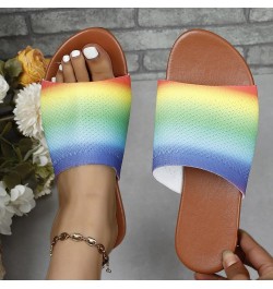 Flip Flops Slippers for Women Fuzzy 2024 Summer New Large Size Foreign Trade Women's Shoes Slide on Womens Slippers Blue $12....