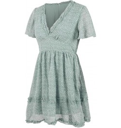 Spring Sexy Dress Short Temperament Light Dress Green - 2024 Independence Day $16.23 Pumps