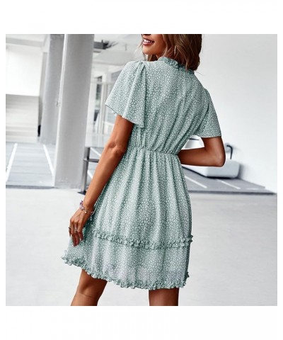 Spring Sexy Dress Short Temperament Light Dress Green - 2024 Independence Day $16.23 Pumps