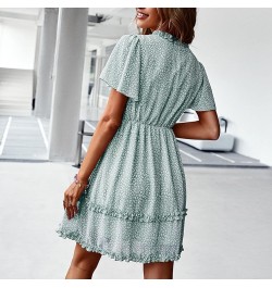 Spring Sexy Dress Short Temperament Light Dress Green - 2024 Independence Day $16.23 Pumps