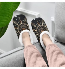 ECHOLI Floral Mandala Retro Boho House Slippers for Women Men Cozy Warm Fuzzy Slippers Socks Indoor Washable Soft Non Slip Wi...