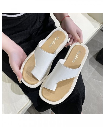 Chunky Platform Heel Sandals for Women Women Sandals Fashion New Pattern Solid Color Spring and Summer Flat Non Slip Light So...