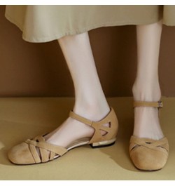 Fashion Summer Women Sandals Low Heel Solid Color Roman Style Casual Buckle Womens Shoes Size 9 Sandals Khaki $15.16 Athletic...