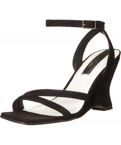 Women's L-Franca Wedge Sandal Black $28.43 Loafers & Slip-Ons