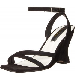 Women's L-Franca Wedge Sandal Black $28.43 Loafers & Slip-Ons