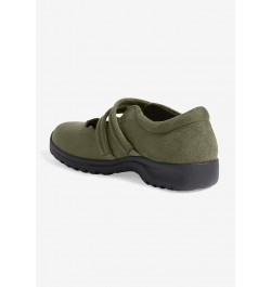 Women's Wide Width The Keylani Flat Dark Olive $16.59 Flats