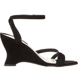 Women's L-Franca Wedge Sandal Black $28.43 Loafers & Slip-Ons